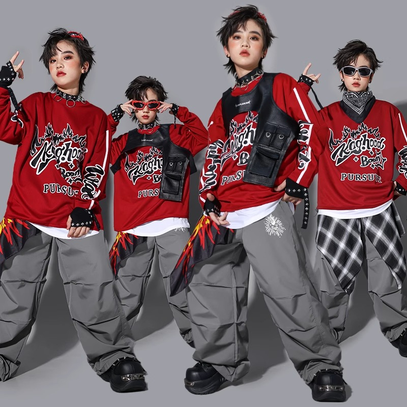 Street Fashion For Boy - Jungen K-Pop Sweatshirt Mode Weste Lose