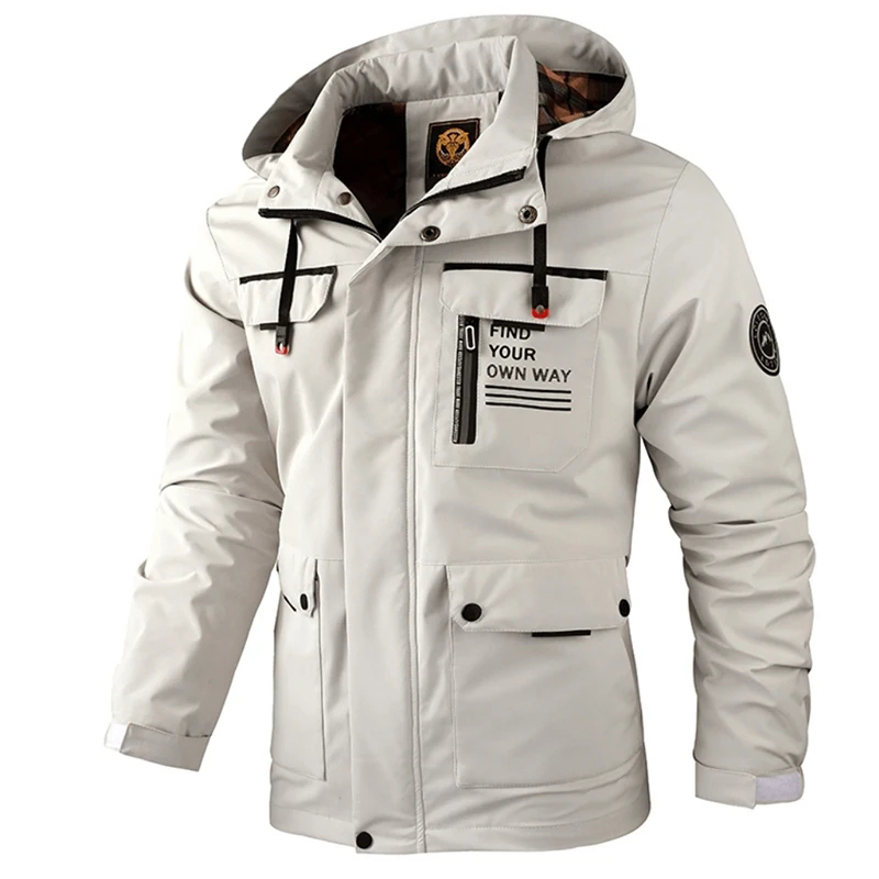 Windbreak Shell Jacket - Herbst Herren Windbreaker Kapuzenjacke Wasserdichte Outdoor-Sport