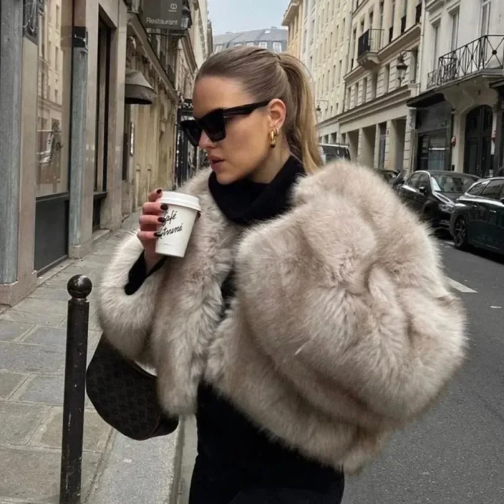 Street Fashion Week - Kunstpelzjacke Damen Street Fashion Week Herbst