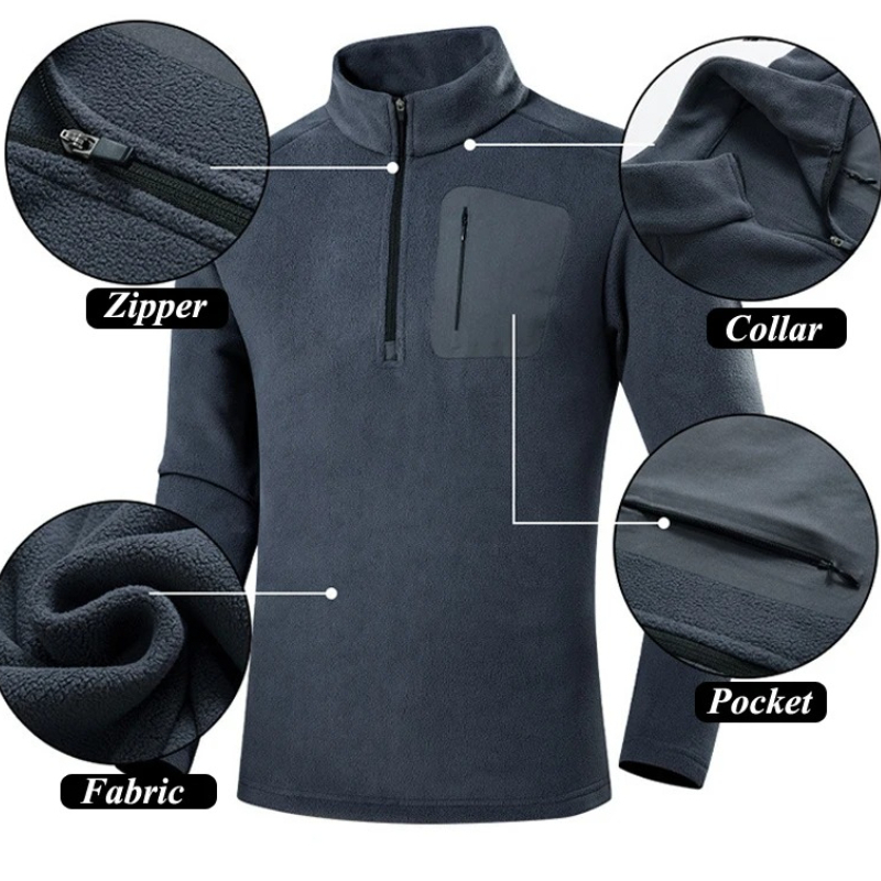 Windbreak Shell Jacket - Herbst-Winter Herren Polartec Fleece-Jacken, Sportliche Samt-Windbreaker-Mäntel,