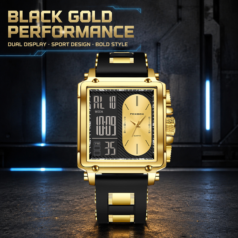 Street Fashion Week - FOXBOX Elektronische Herrenuhr, Casual Sport Mode