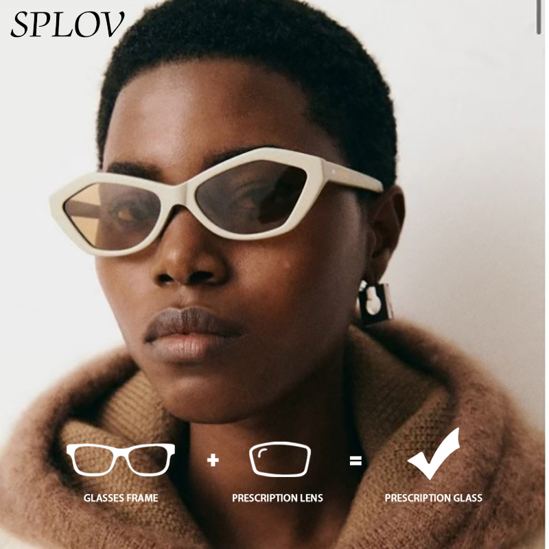 Fashion Street Cat - SPLOV Korrektions-Sonnenbrille mit Katzenaugenrahmen für Damen,