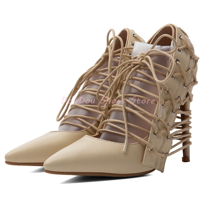 Beige Sandalen mit Kreuzriemen – Street Fashion Lady Bewertung und Preis
