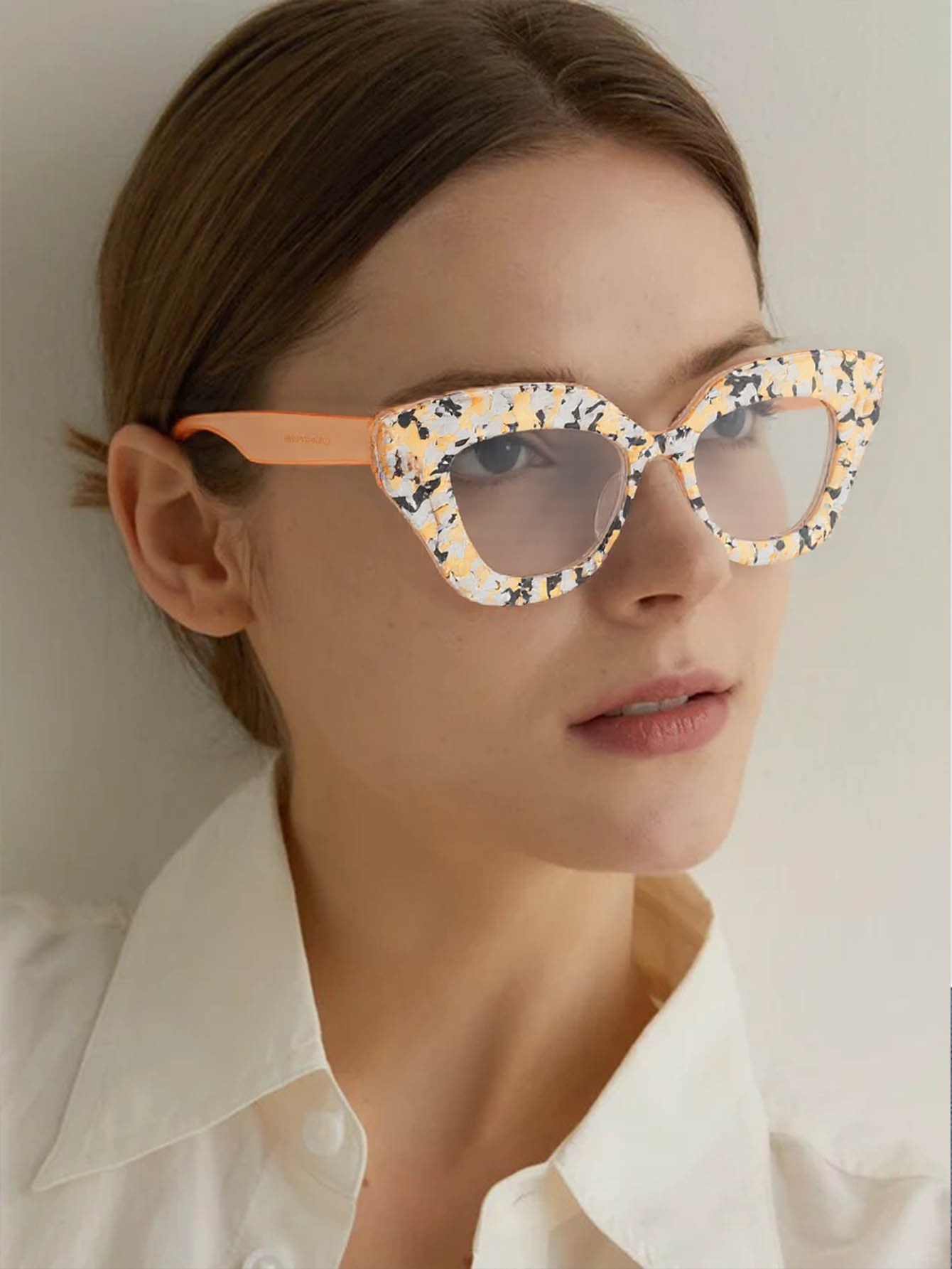 Große Cat-Eye-Brille mit flora – Fashion Street Cat Bewertung und Preis