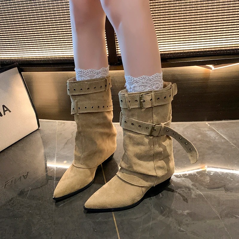 2025, spitze Zehen-Damen-Winte – Street Fashion Lady Bewertung und Preis