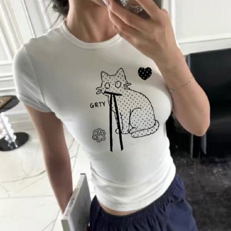 Baumwolle 100 % Y2K Slim Fit C – Fashion Street Cat Bewertung und Preis