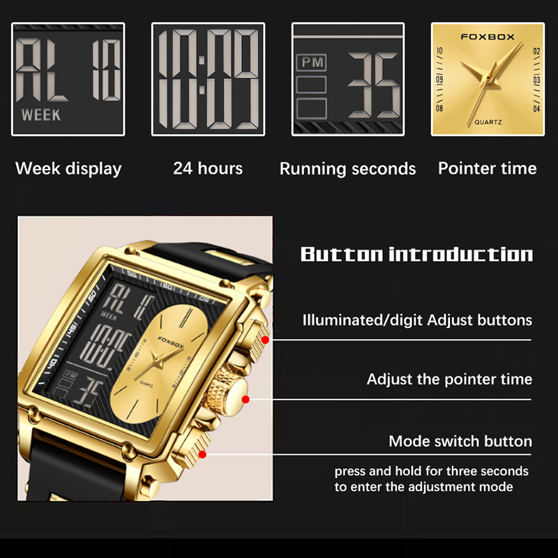 FOXBOX Elektronische Herrenuhr – Street Fashion Week Bewertung und Preis